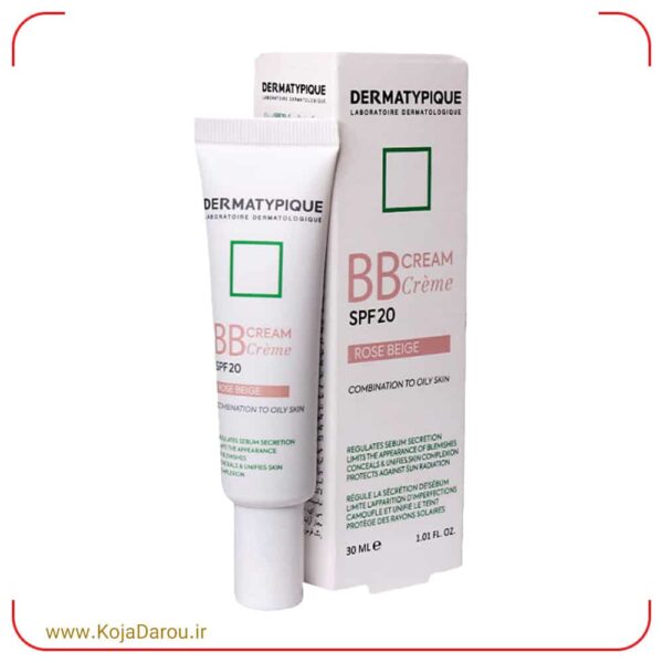 بی بی کرم پوست مختلط تا چرب درماتیپیک با SPF20 رز بژ Dermatypique حجم 30 میلی لیتر
