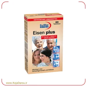 قرص آیزن پلاس یوروویتال Eisen Plus بسته 60 عددی