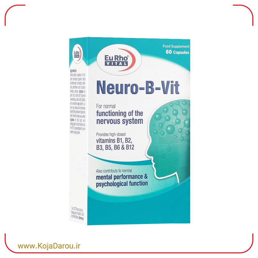 Eurho-Vital-Neuro-B-Vit-capsule-60-pieces کپسول نورو بی ویت یوروویتال Neuro B Vit بسته 60 عددی