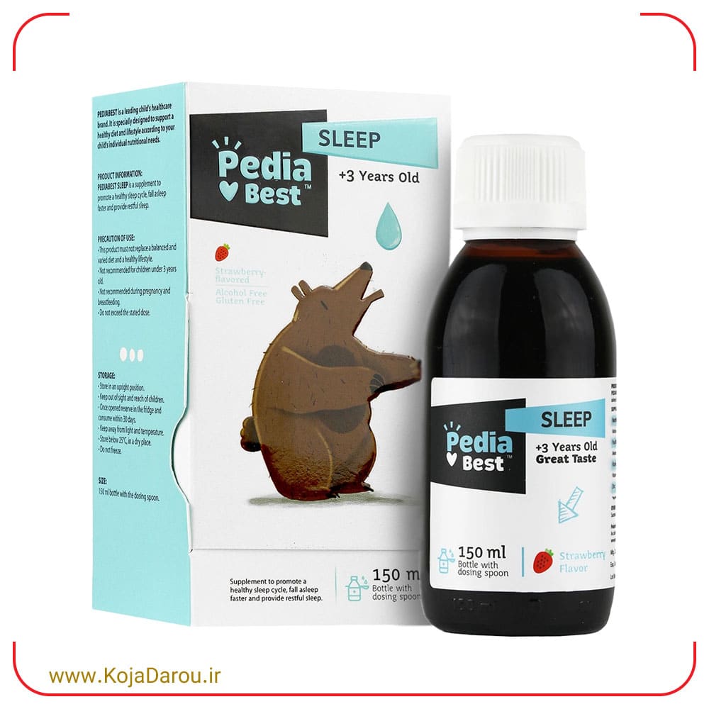 شربت پدیابست اسلیپ با طعم توت فرنگی Pedia Best sleep حجم 150 میلی لیتر