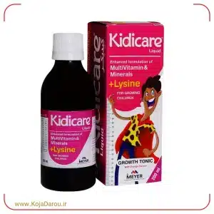 شربت کیدی کر ویتابیوتیکس طعم پرتقال Kidicare حجم 200 میلی لیتر
