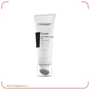 ژل شستشوی صورت تایم ویت ویتالیر مناسب انواع پوست Vitalayer Timevit حجم 200 میلی لیتر