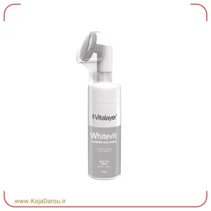 فوم شستشوی صورت وایت ویت ویتالیر مناسب انواع پوست Vitalayer Whitevit حجم 150 میلی لیتر