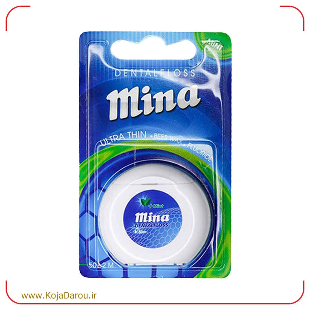 نخ دندان فوق نازک مینا Mina متراژ 50 متر