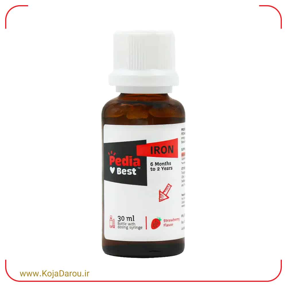 قطره آهن پدیابست با طعم توت فرنگی Pedia Best iron حجم 30 میلی لیتر